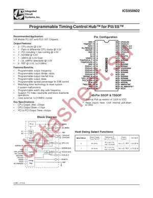 ICS950602CF datasheet  